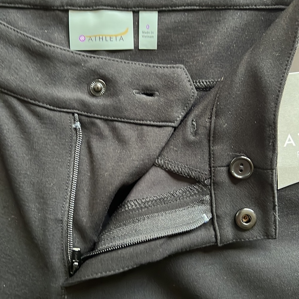 Athleta Black Stretchy Bootcut Dress Pants Size 0 New! - Picture 3 of 7